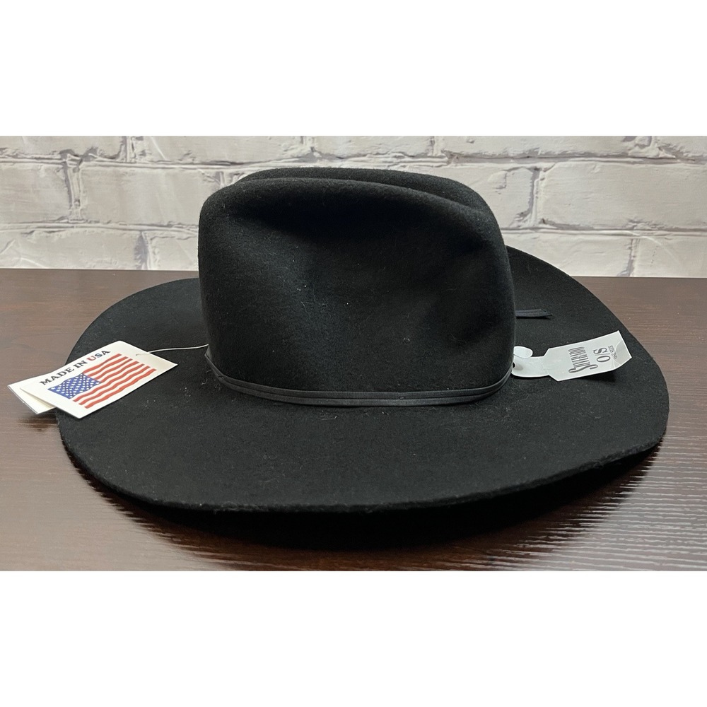 SILVERADO All Around Jr Kids Western Cowboy Hat Black Wool One Size Rodeo Ranch - Picture 2 of 11